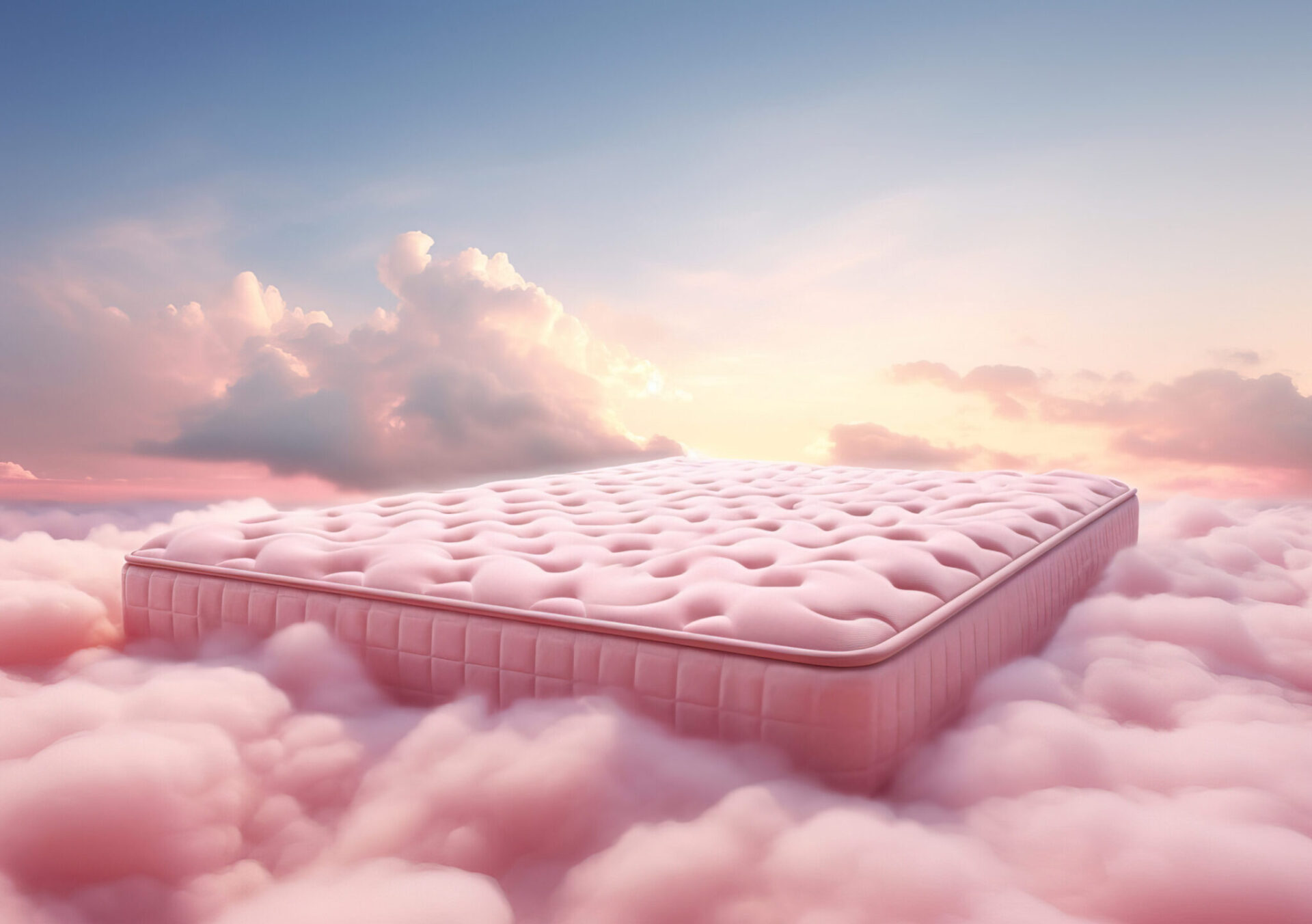 luxury mattress with pink clouds