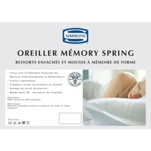 Simmons Οreiller Memory Spring